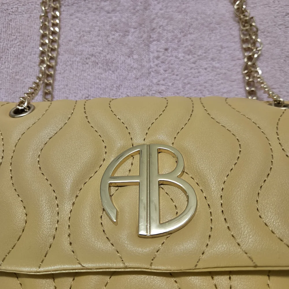 Yellow Quilted Shoulder Bag - Picture 3 of 9